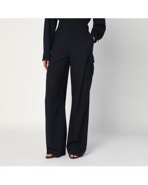 Bottega Veneta Midnight Wool Cargo Trousers - Black