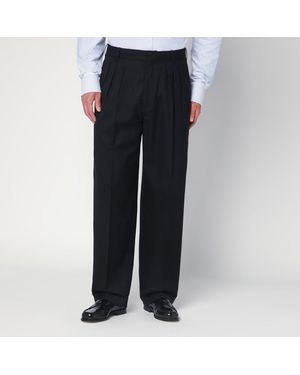 KENZO Schwarze Hose Aus Wolle - Blau