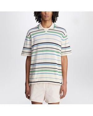 Adidas by Wales Bonner Striped Polo Shirt - White