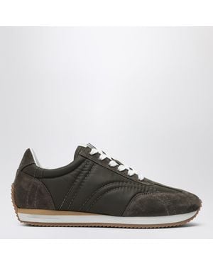 TOTEME Suede And Fabric Trainers - Black