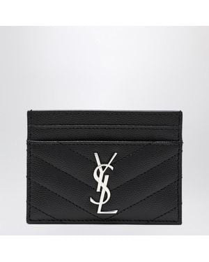 Saint Laurent Cassandre Card Holder - Black