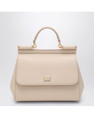 Dolce & Gabbana Dolce&Gabbana Flesh Large Sicily Handbag - Natural
