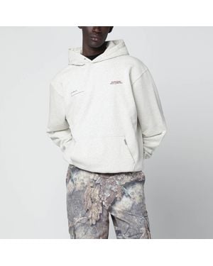 Represent Cream Cotton Hoodie With Logo - Grey