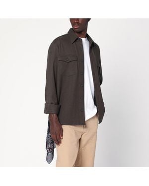 Destin Military Wool Shirt - Black