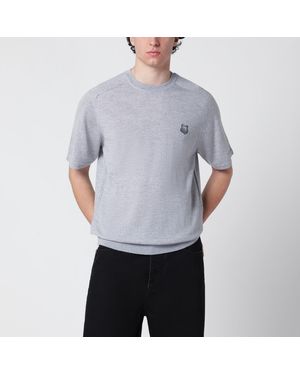 Maison Kitsuné Grauer Fox Head Pullover