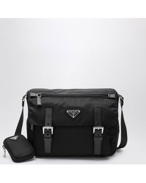 Prada Borsa A Tracolla Media Nera - Nero