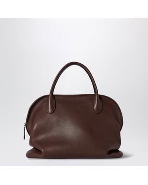 The Row Agnes Soft Glossy Calfskin Handbag - Brown