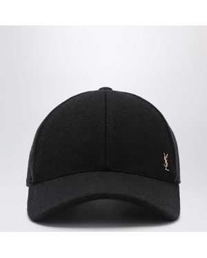 Saint Laurent Cappello da baseball ysl - Nero