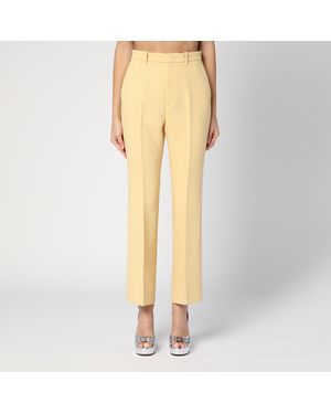 Gucci Coloured Wool Crepe Trousers - Yellow