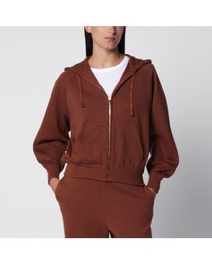 Loro Piana Felpa Con Cappuccio Marrone