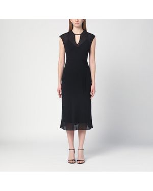 Calvin Klein Midi Dress With Belt - Black