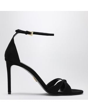 Prada Velvet Court Shoes - Black
