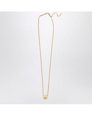 Loewe Anagram Pebble Necklace - White