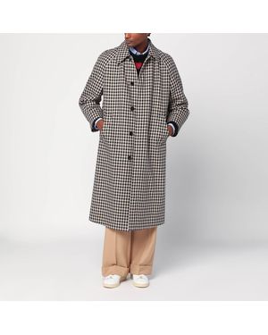 Valentino Coat With Vichy Pattern - Grey