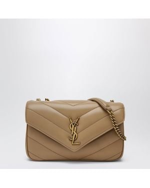 Saint Laurent Sac Bandoulière Loulou En Cuir - Neutre