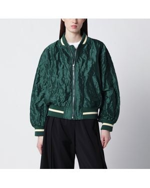 Loewe Dark Technical Taffeta Bomber Jacket - Green