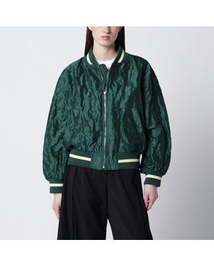 Loewe Dark Technical Taffeta Bomber Jacket - Green