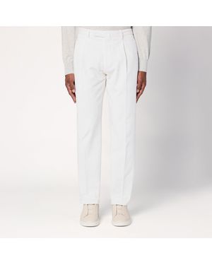 Santaniello Corduroy Pants - White