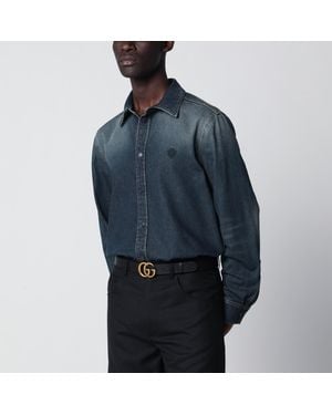 Gucci Denim Shirt With Washed Effect - Blue