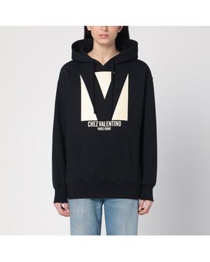 Valentino Sweatshirt With Chez Print - Black
