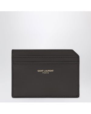 Saint Laurent Portacarte Aperto Bicolore - Nero