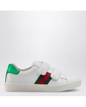 Gucci Ace Trainers With Web Ribbon - White