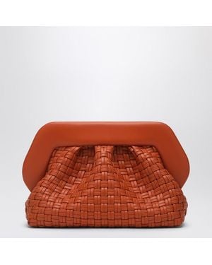 THEMOIRÈ Clutch bios bruciato in ecopelle intrecciata - Marrone