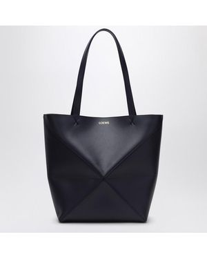Loewe Borsa tote puzzle fold abyss e media - Nero