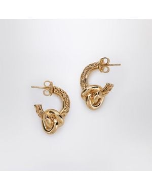 Bottega Veneta Gold Knot Earrings - Metallic