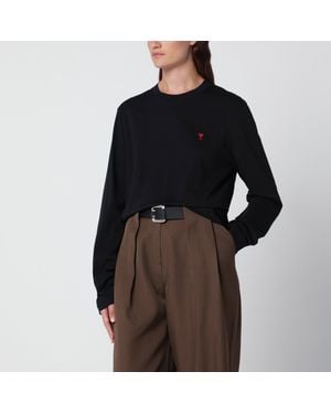 Ami Paris Ami De Coeur Sweater - Black