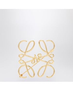 Loewe Anagram Brooch - Metallic
