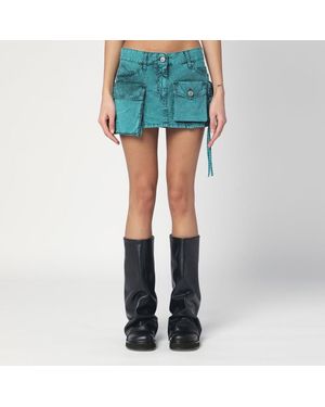 The Attico Mini Gonna 'Fay' - Blu