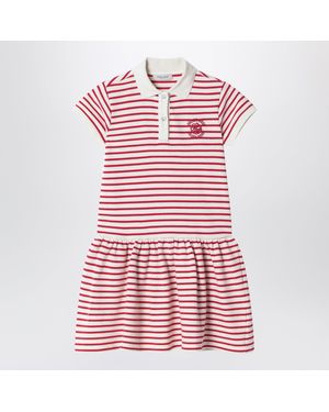 Golden Goose Striped Polo Dress - Red