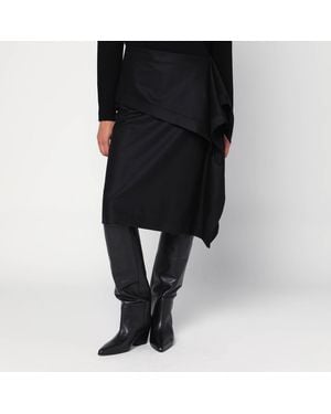Ferragamo Asymmetric Skirt With Basque - Black