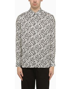 PT Torino Viscose Striped Shirt - White