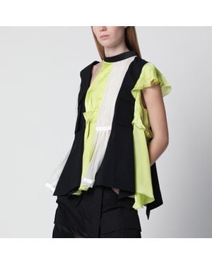 Sacai Fabric Mix Sweater - Green