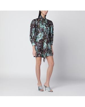 Gucci Printed Silk Twill Dress - Black