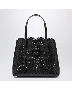 Alaïa Alaia Mina 25 Calfskin Leather Tote Bag - Black
