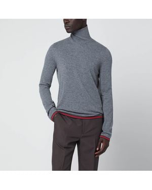 Gucci Grauer Rollkragenpullover Aus Kaschmir