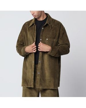 Ami Paris Bronze Corduroy Shirt - Green