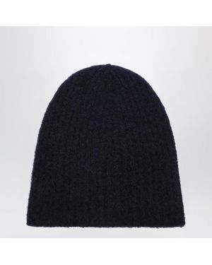 Roberto Collina Berretto navi in cashmere a coste - Blu
