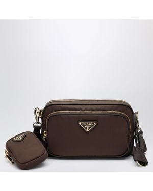 Prada Brandy Re-Nylon Crossbody Bag - Brown