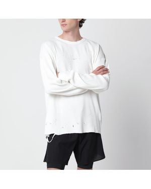 Satisfy Off Mothtech Waffle Long-Sleeve T-Shirt - White
