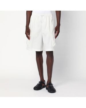 Gucci Short En Popeline De Coton - Blanc