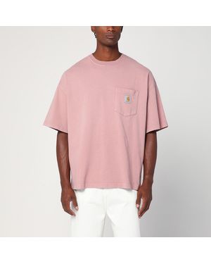 Carhartt S/S Hudson Pocket T-Shirt - Pink