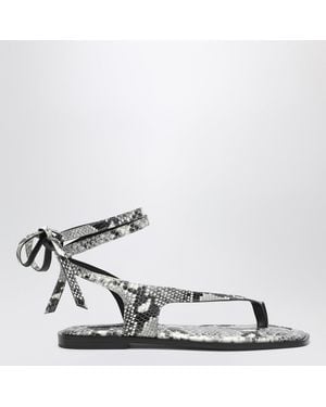 A.Emery The Heidi Sandals Snake-effect In Leather - White