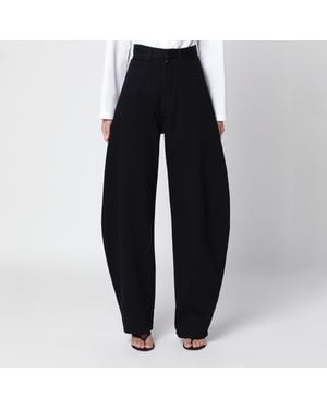 Alaïa Denim Wide Leg Jeans - Black