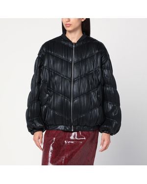 ROTATE BIRGER CHRISTENSEN Pleated Bomber With Zip - Black