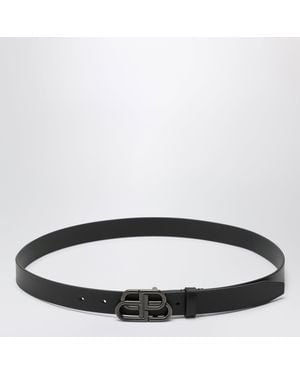 Balenciaga Slim Bb Belt - Black