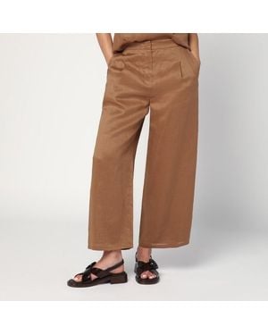 Max Mara Hosen Aus Ramie-Gaze - Braun